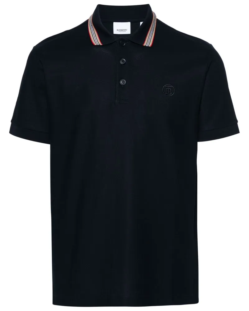 Burberry Poloshirt mit Icon-Streifen - Blau Blau
