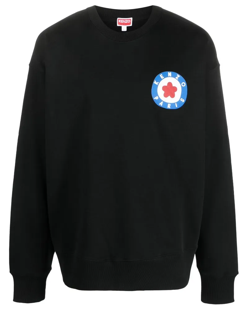 Kenzo Sweatshirt mit Logo-Print - Schwarz Schwarz