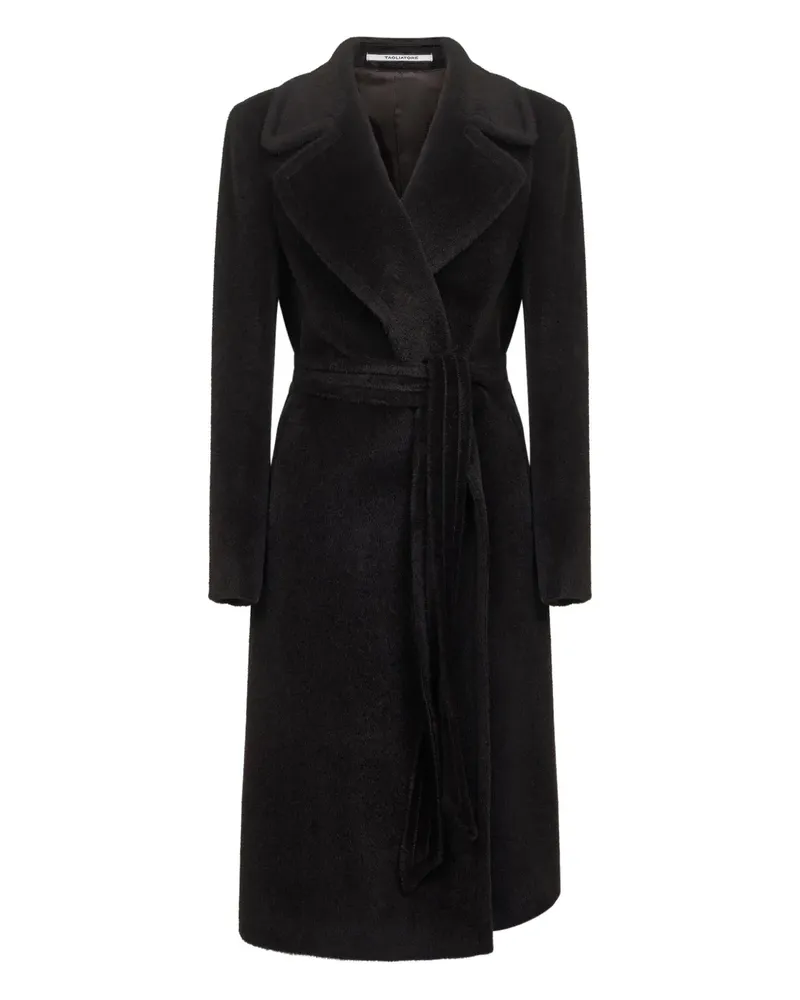 Tagliatore wide-lapel belted coat - Schwarz Schwarz