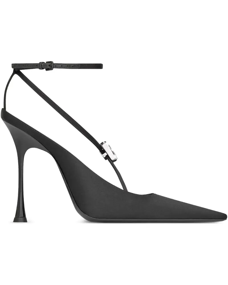 Saint Laurent Harlow Slingback-Pumps mit Kristallen - Schwarz Schwarz