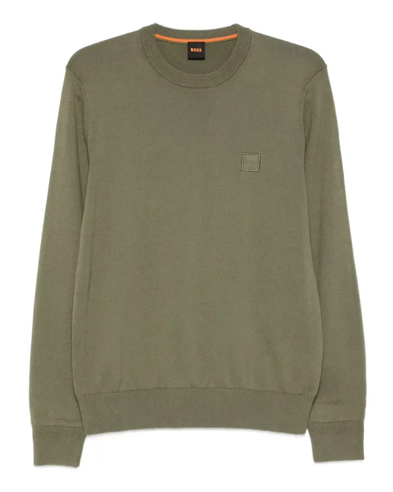 HUGO BOSS Pullover mit Logo-Print - Grün Grün