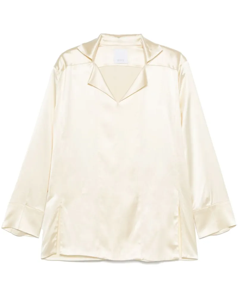 BEVZA Bluse mit Stehkragen - Nude Nude