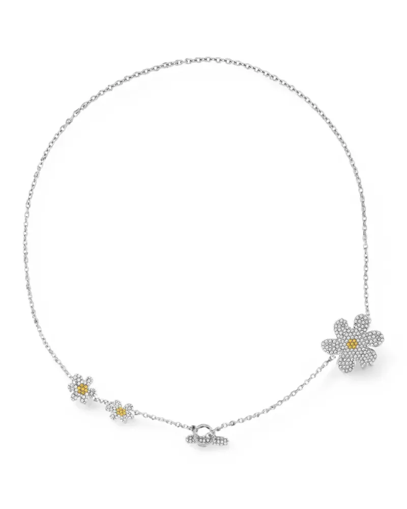Marni Daisy crystal-embellished flower necklace - Silber Silber