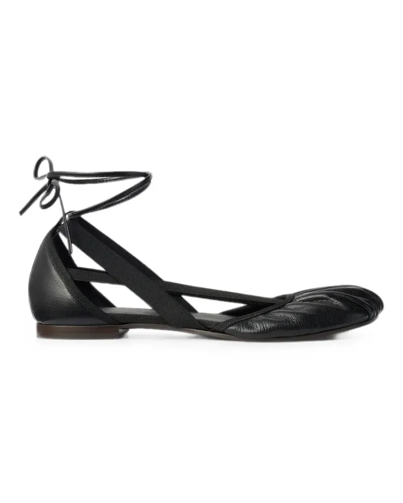 Christophe Lemaire Ballerinas aus Ziegenleder mit Pedille - Schwarz Schwarz