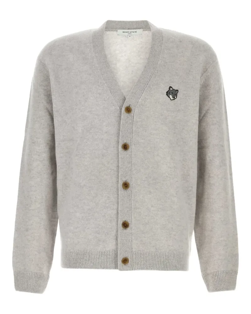 Kitsuné Fox Head button cardigan - Grau Grau
