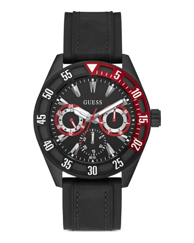 Guess Letterman 44mm watch - Schwarz Schwarz