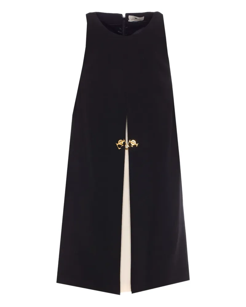Elisabetta Franchi Ärmelloses Kleid mit Cut-Out - Schwarz Schwarz