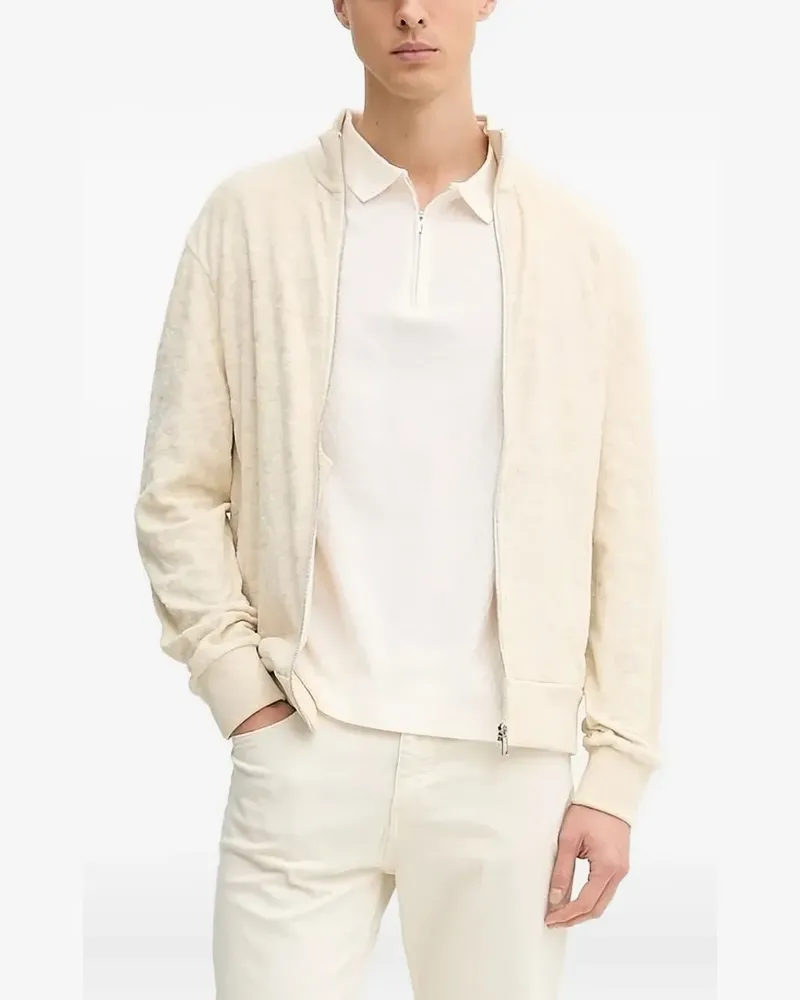 HUGO BOSS Strukturierter Blazer mit Reißverschluss - Nude Nude