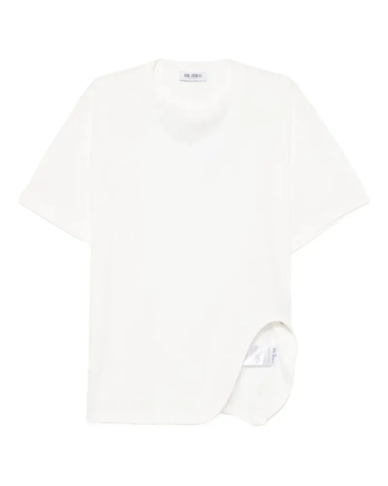 ATTICO side-slit oversized T-shirt - Weiß Weiß