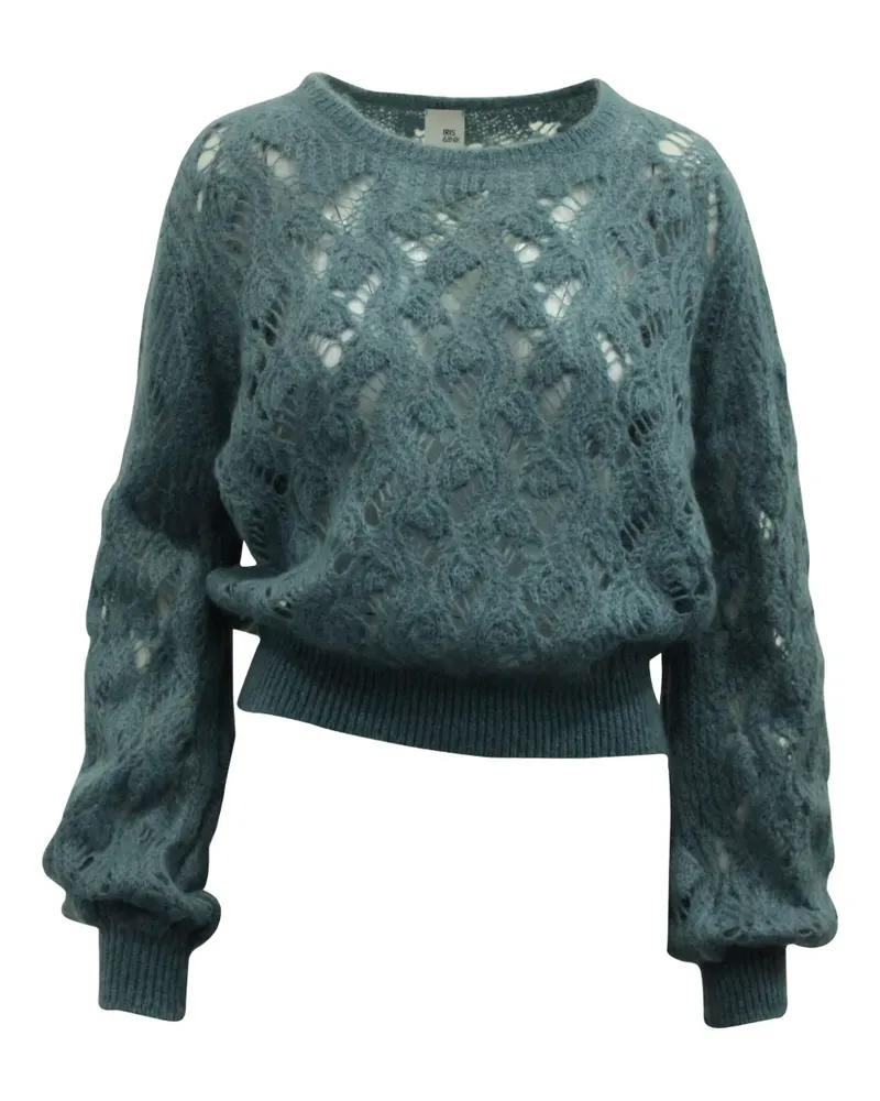 Iris & Ink crochet-knit sweater - Blau Blau