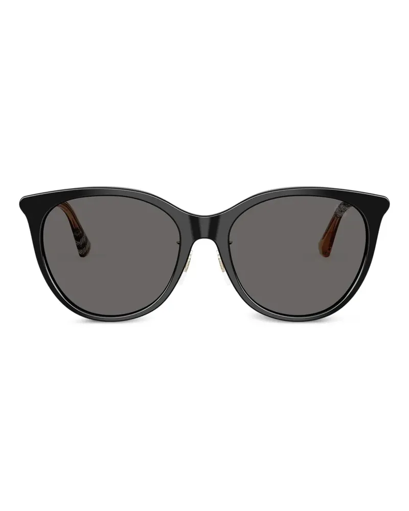 Burberry Karierte Sonnenbrille - Schwarz Schwarz