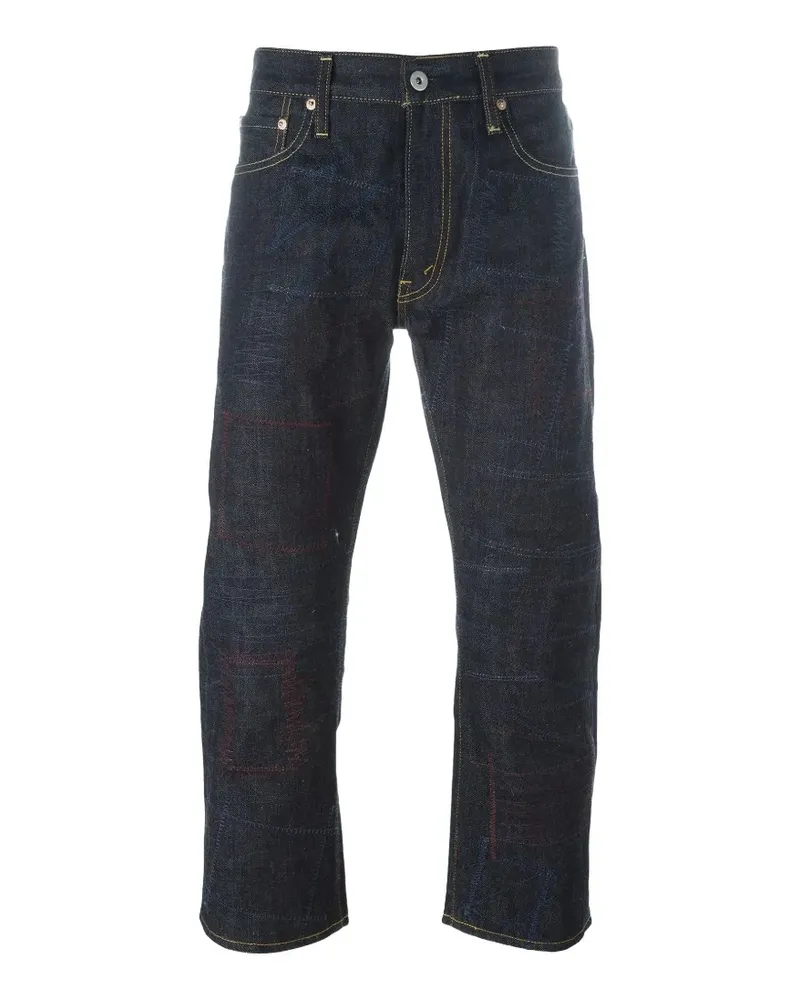 Junya Watanabe Gerade geschnittene Cropped-Jeans - Schwarz Schwarz