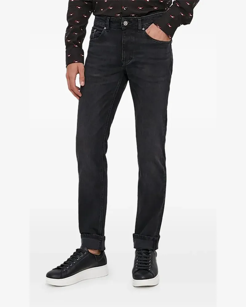 Karl Lagerfeld logo patch denim - Grau Grau