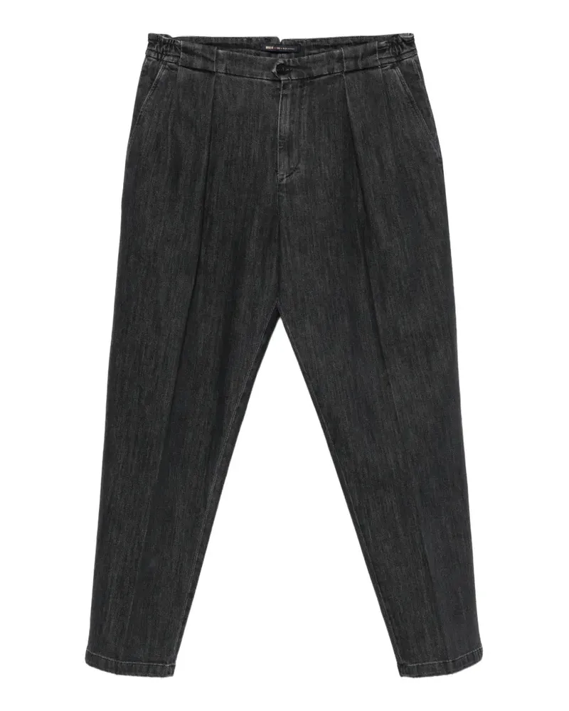 Briglia 1949 Plissierte Tapered-Hose - Schwarz Schwarz