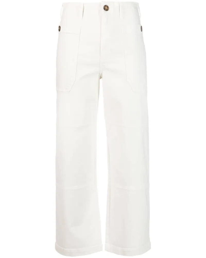 Frame Denim Hose mit geradem Bein - Weiß Weiß