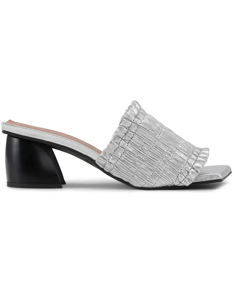 Ganni Mules mit Kitten-Heel-Absatz - Silber Silber