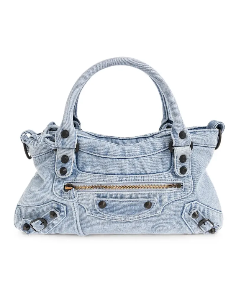 Balenciaga Le City First denim tote bag - Blau Blau