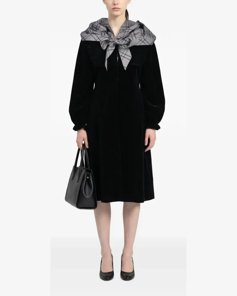 Maison Margiela Mantel aus Baumwolle mit Puffärmeln - Schwarz Schwarz