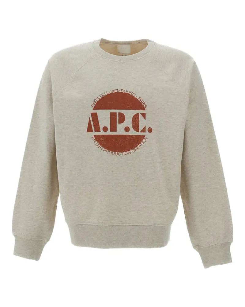 A.P.C. Sweatshirt mit Logo-Print - Nude Nude