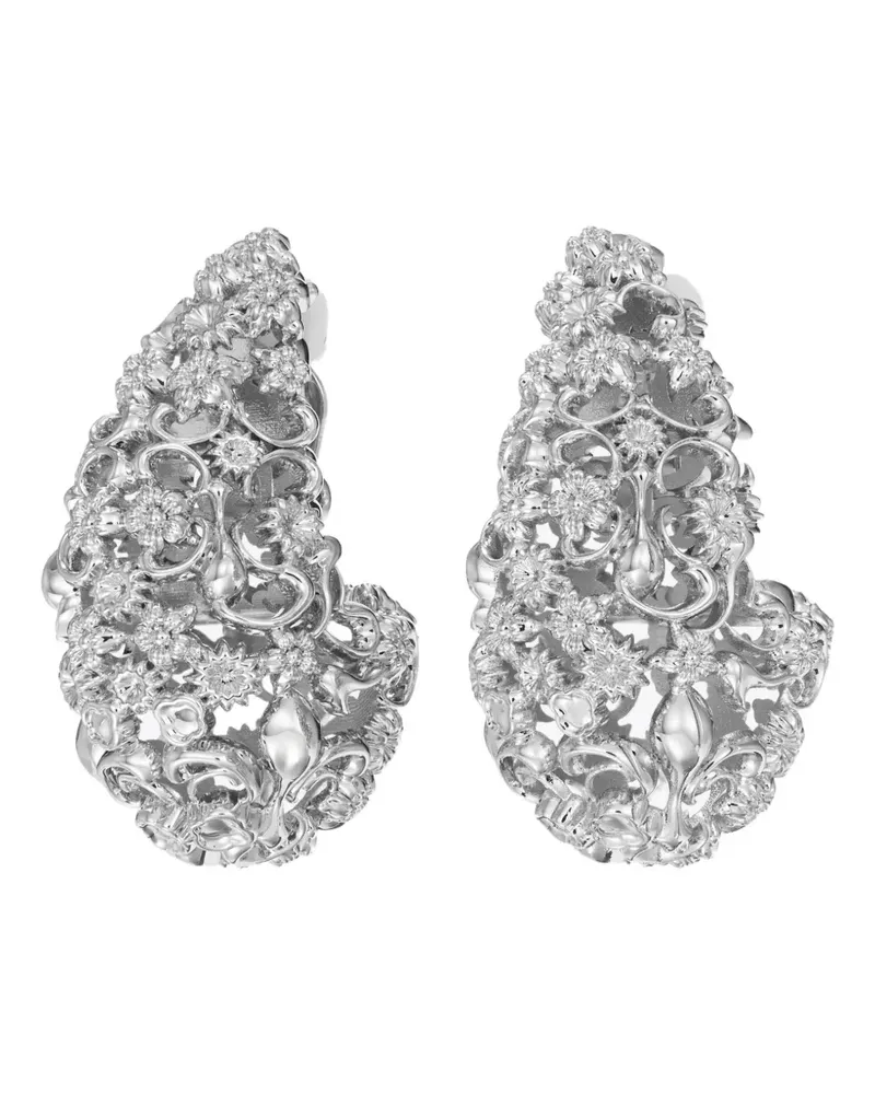 Tory Burch filigree pierced earrings - Silber Silber