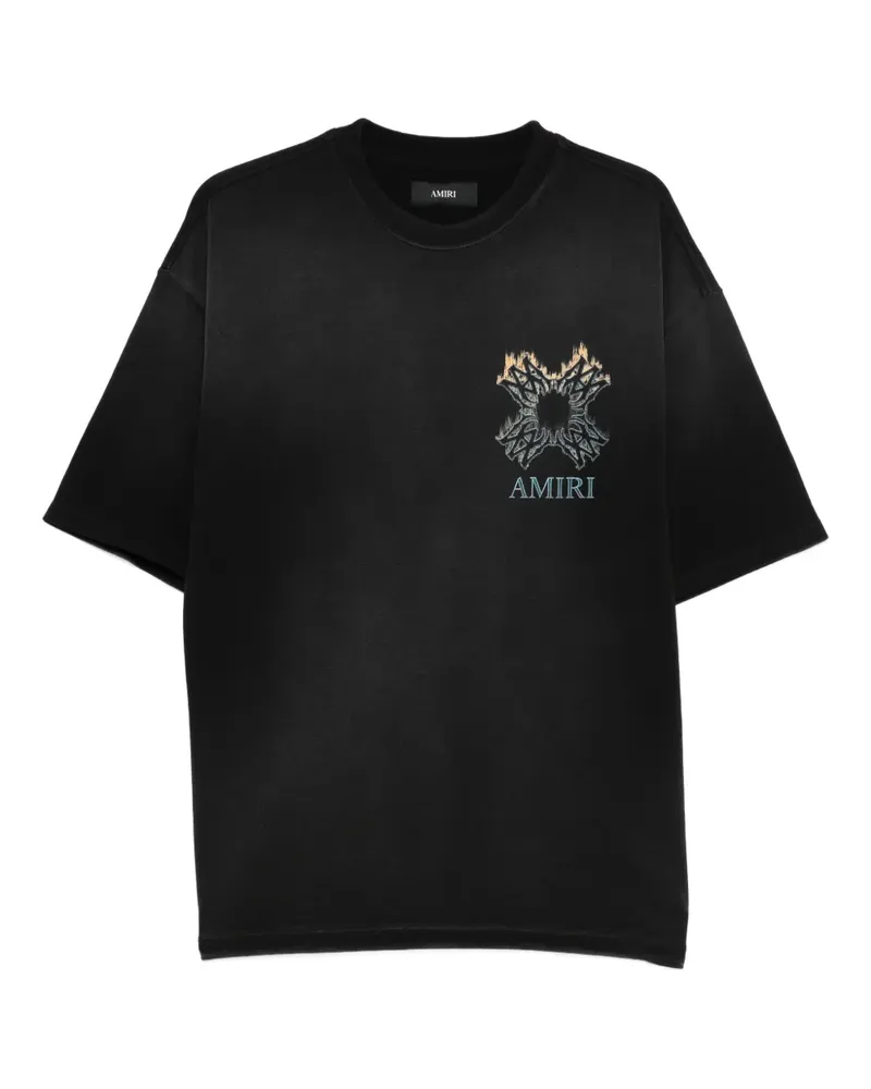 Amiri Ma Quad Flames T-shirt - Schwarz Schwarz