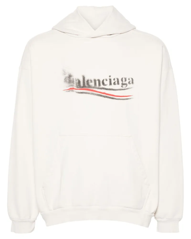 Balenciaga Political Stencil Hoodie - Nude Nude