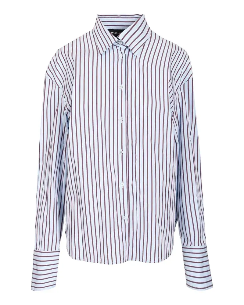 Federica Tosi striped poplin shirt - Blau Blau