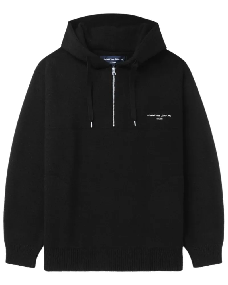 Comme des Garçons Hoodie mit Logo-Stickerei - Schwarz Schwarz