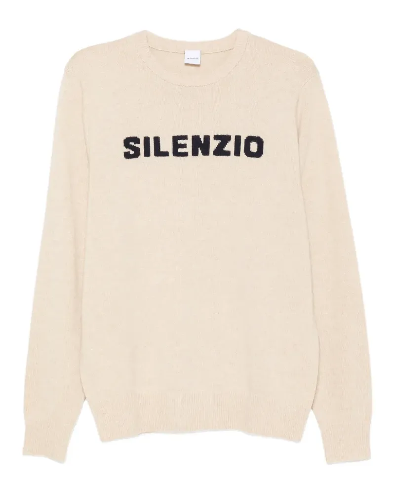ASPESI Silenzio Pullover mit Intarsien-Muster - Nude Nude