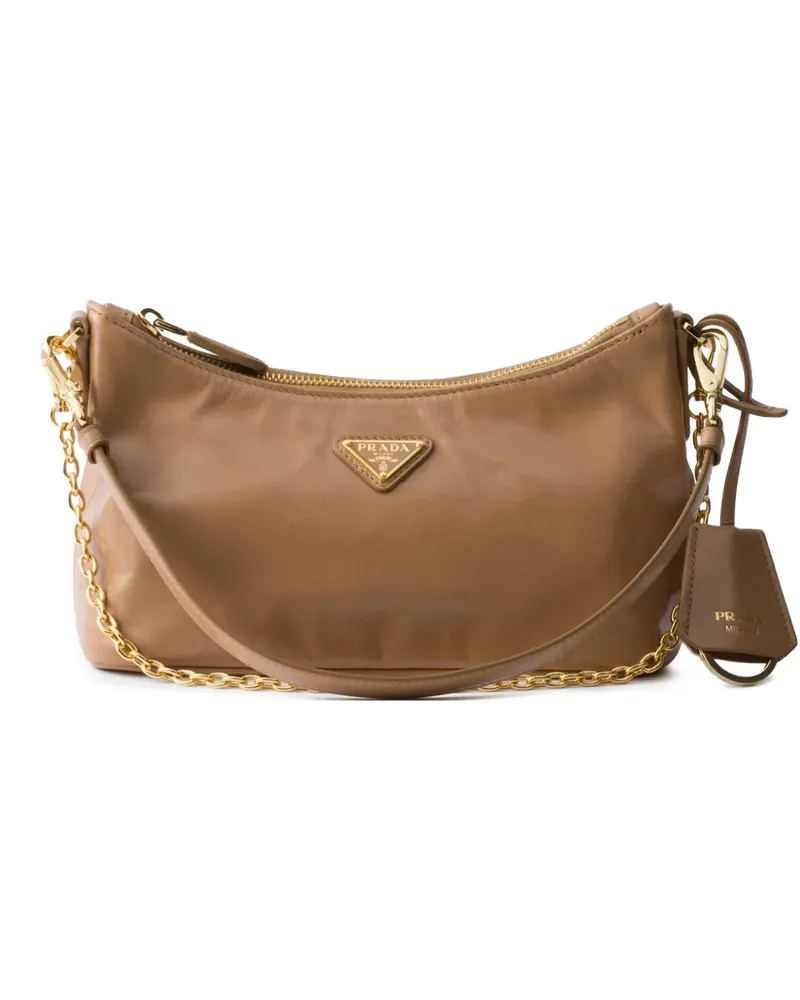 Prada Schultertasche aus Leder - Nude Nude