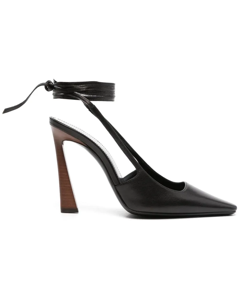 Saint Laurent Pumps mit Knöchelriemen 105mm - Schwarz Schwarz