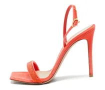 Pre-owned Britney Stiletto-Sandalen mit eckiger Kappe 110mm - Rot