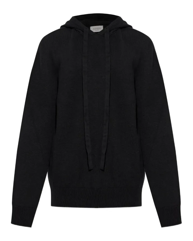 Laneus Hoodie mit Kordelzug - Schwarz Schwarz