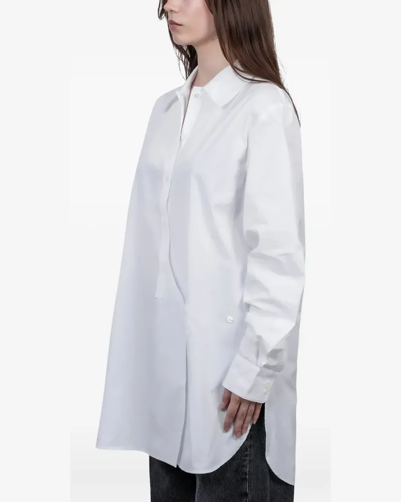 Our Legacy asymmetric wave shirt - Weiß Weiß