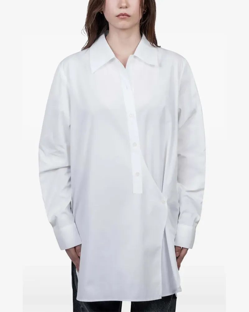 Our Legacy asymmetric wave shirt - Weiß Weiß