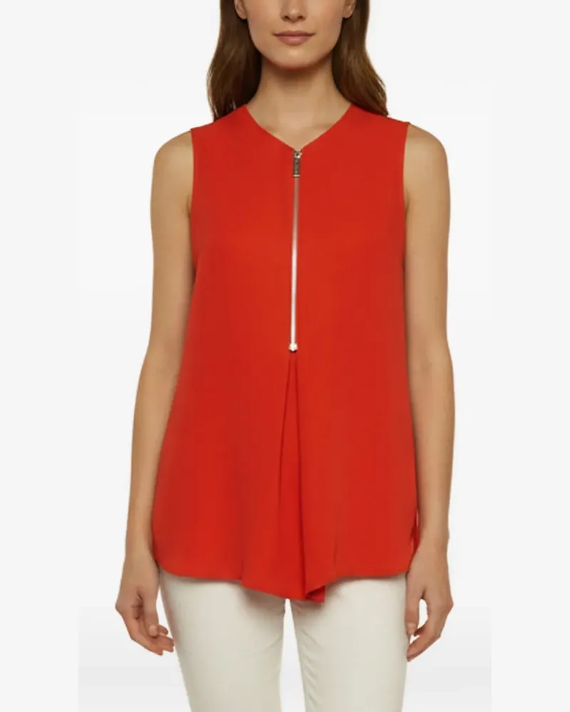 SPORTMAX zip-up sleeveless blouse - Orange Orange