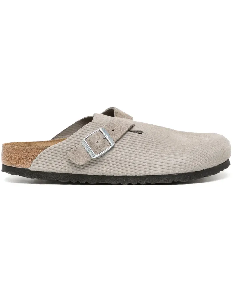 Birkenstock Boston Clogs aus Wildleder - Grau Grau