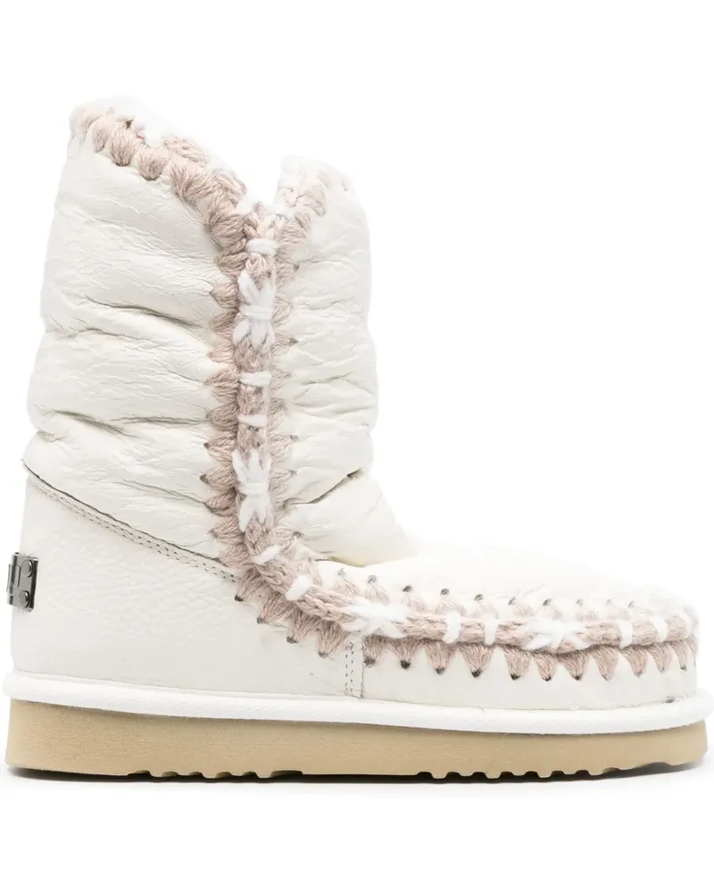 Mou Stiefeletten mit Stickerei - Weiß Weiß