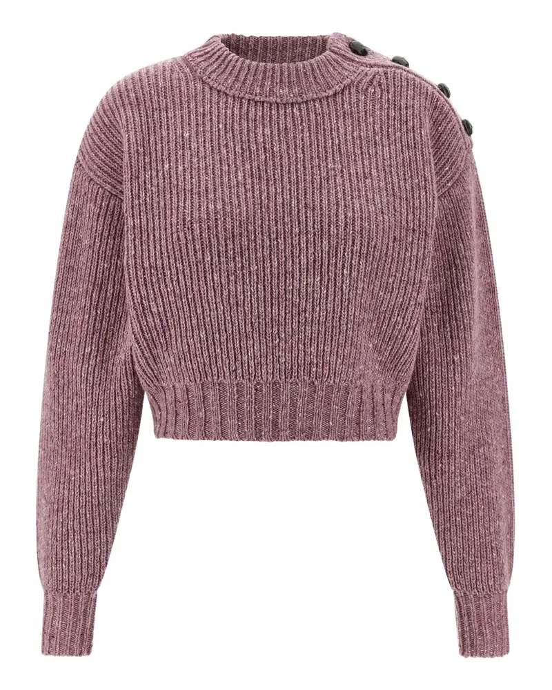 Chloé Langärmeliger Pullover mit Knopfdetail - Rosa Rosa