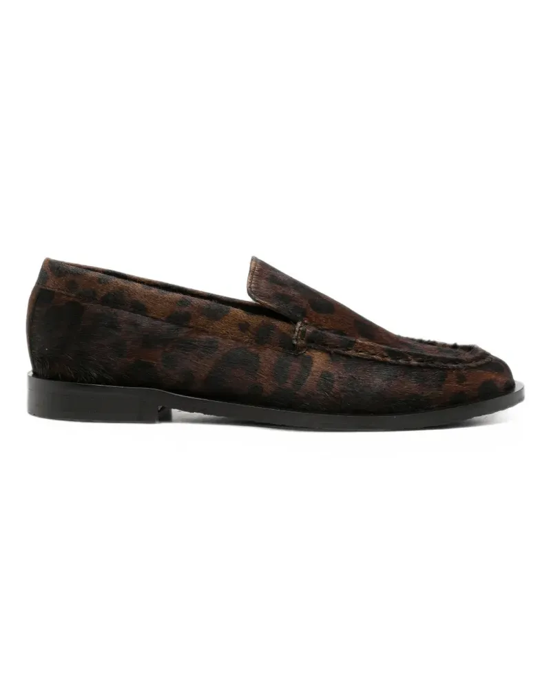 Gioseppo leopard-print pony-hair loafers - Braun Braun