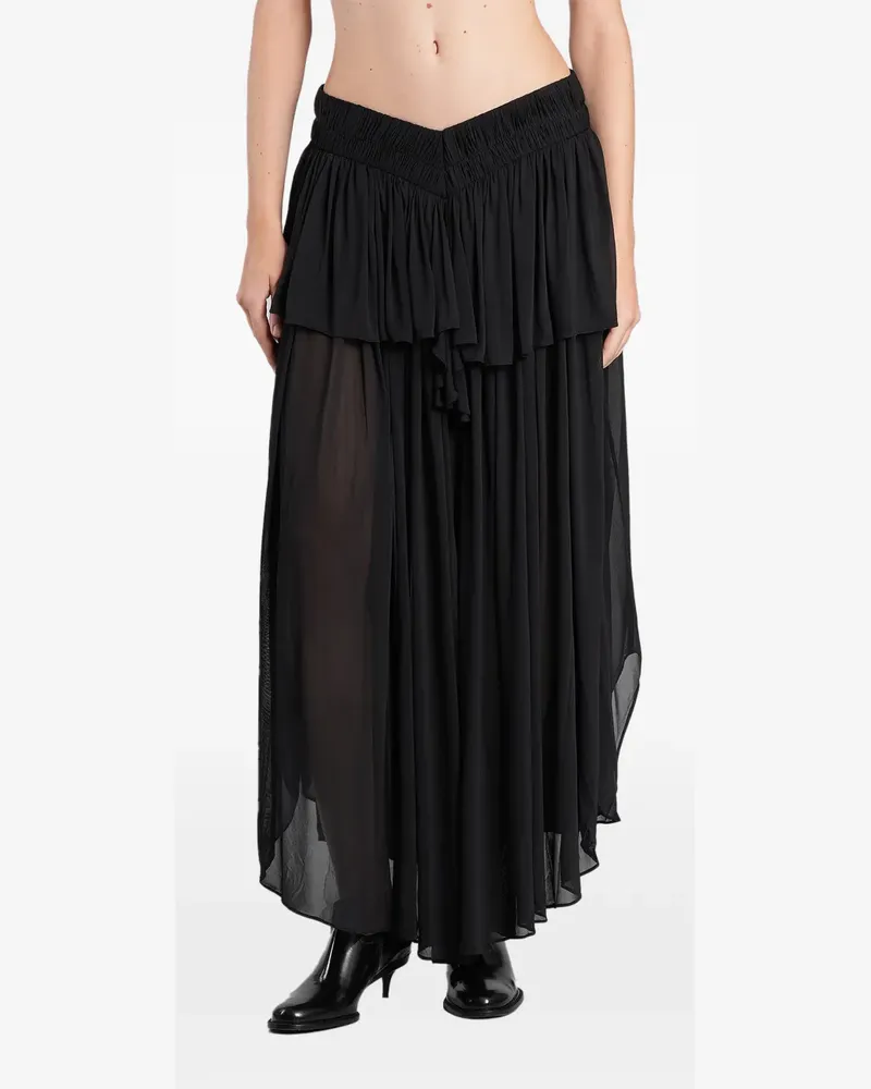 Christopher Esber tiered ruffled maxi skirt - Schwarz Schwarz