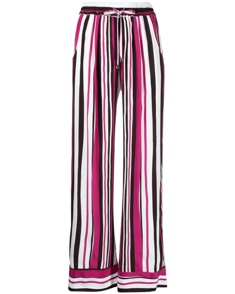 Kiton Gestreifte Palazzohose - Rosa Rosa