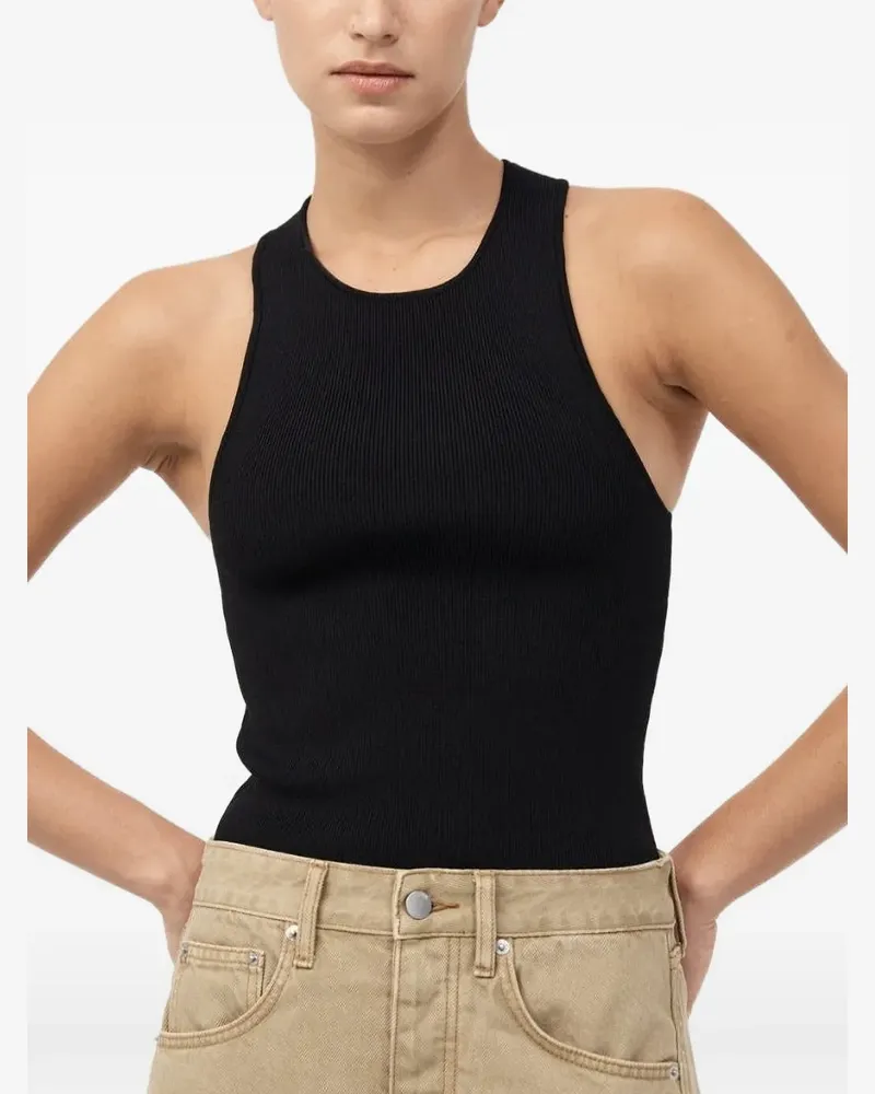 St. Agni ribbed racer-back tank top - Schwarz Schwarz