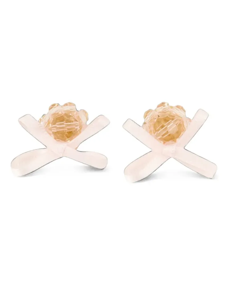 Simone Rocha Petite Bow Daisy earrings - Gold Gold