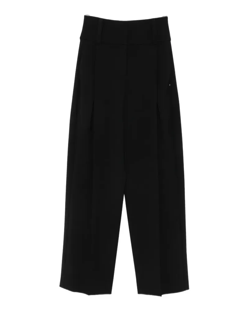 SPORTMAX Wide-Leg-Hose mit Bundfalten - Schwarz Schwarz