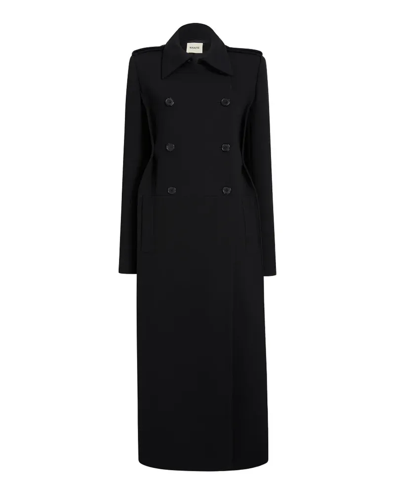 KHAITE Alton Mantel in Schwarz Schwarz