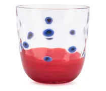 Gepunktetes Trinkglas - Blau