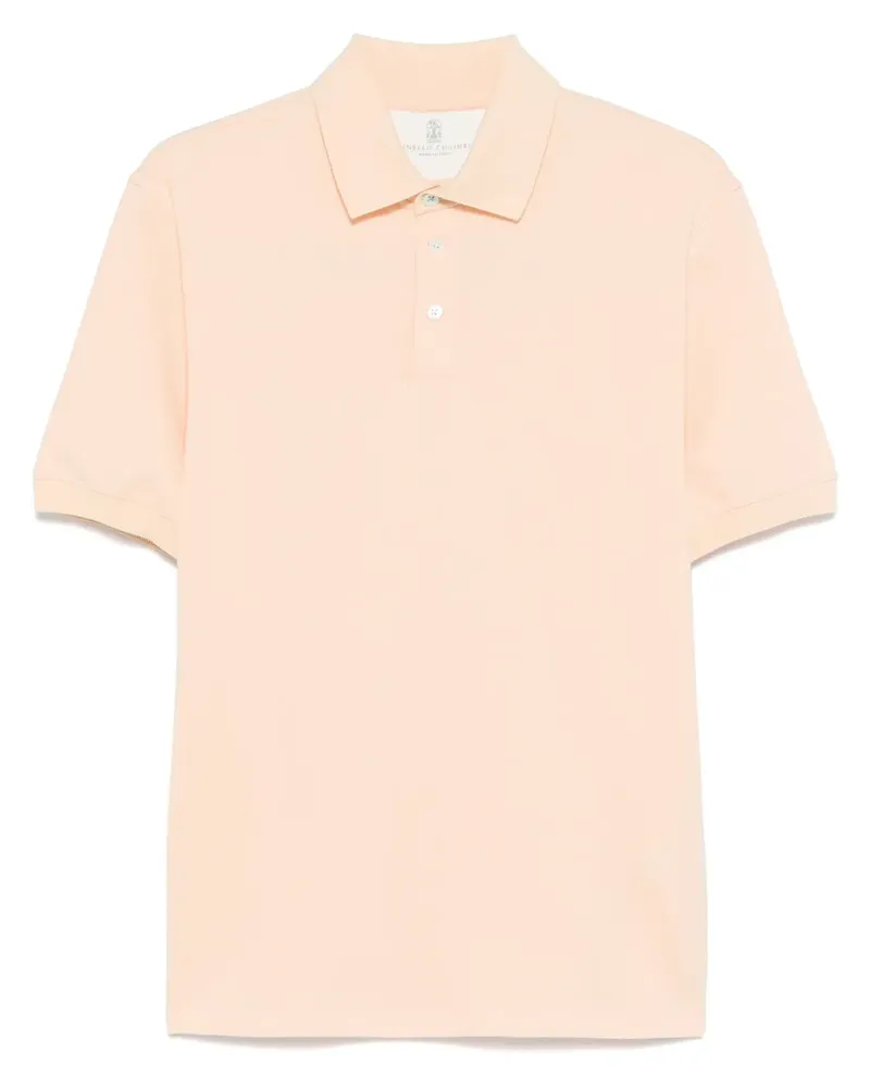 Brunello Cucinelli Poloshirt aus Piqué - Orange Orange