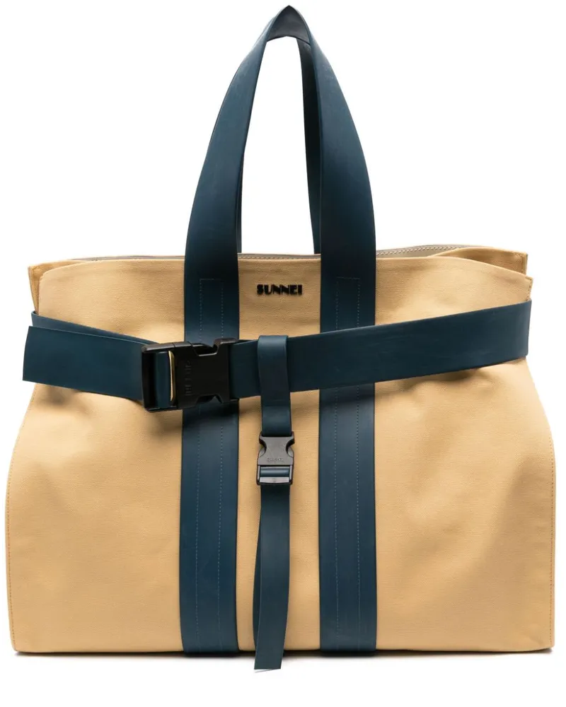 SUNNEI Parallelepipedo Shopper mit Logo-Schild Blau