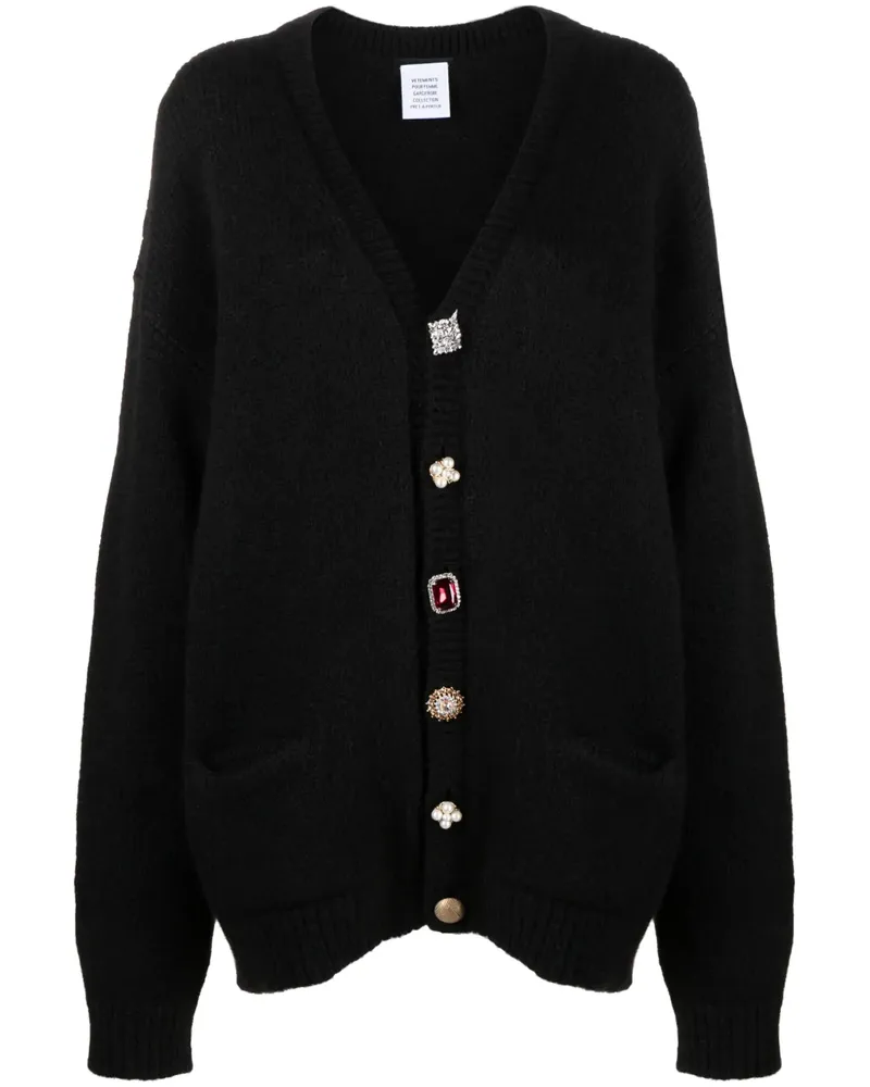 VETEMENTS Gestrickter Cardigan - Schwarz Schwarz